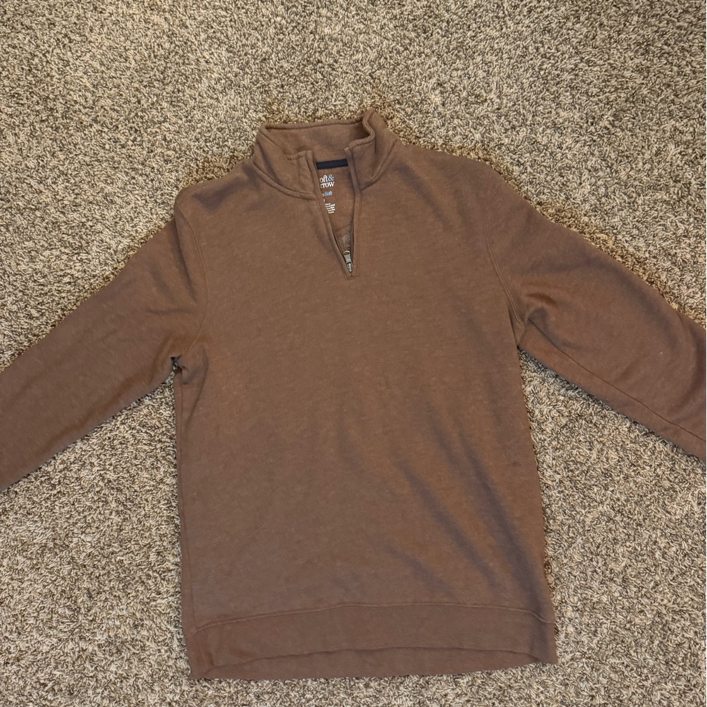 Croft & Barrow Chocolate Quarter-Zip Sweater